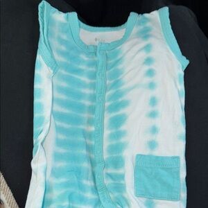 Kyte BABY Aqua and White Romper